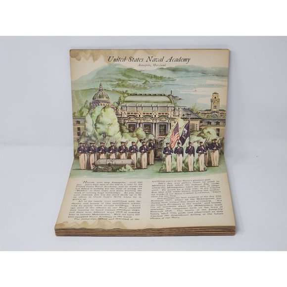 Vintage 2922 The Jolly Jump Up Vacation Trip Hardcover Book 6 Popups 12 Pages - Picture 5 of 12